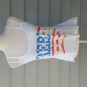 M.C. REBEL HI LOW RAZOR BACK SHIRT